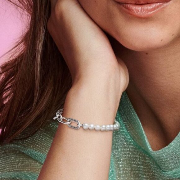 Pandora ME Freshwater Cultured Pearl Bracelet Size 6.9